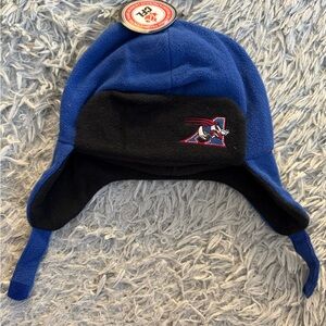 Cozy Blue and Black Kids Winter Hat